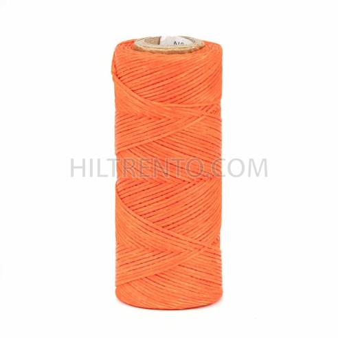 Hilo encerado 1 mm nylon (Poliamida 6.6) - Col. naranja fluor - Bobina 100 mts