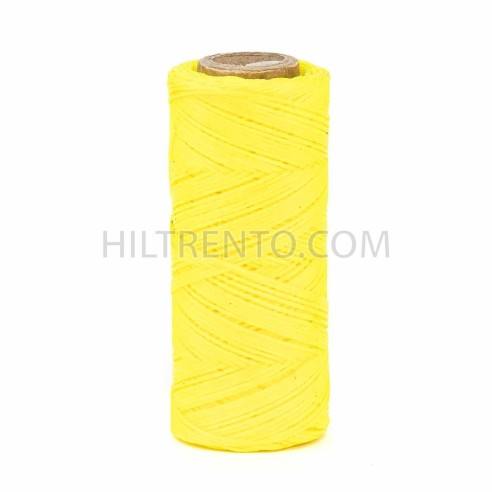 Hilo encerado 1 mm nylon (Poliamida 6.6) - Col. amarillo fluor - Bobina 100 mts