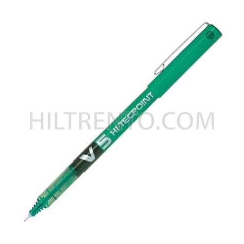 Bolígrafo PILOT V5 Verde - Caja 12 uds