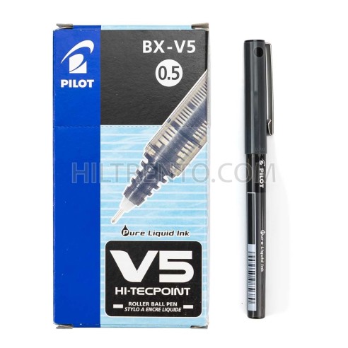 Bolígrafo PILOT V5 Negro - Caja 12 uds