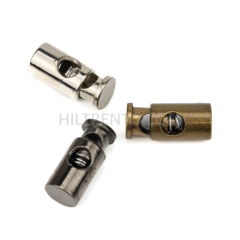 Tope tensor cordón plástico metalizado cilíndrico 24 x 9 mm