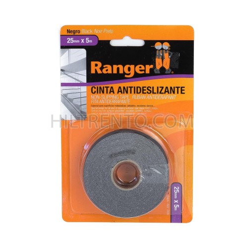 Cinta adhesiva antideslizante negra 25mm x 5 metros