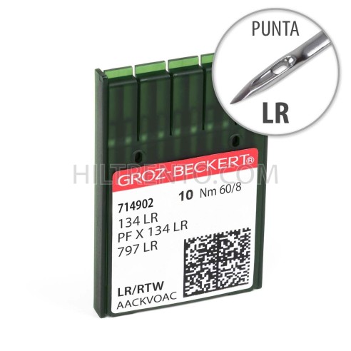 Aguja Groz-Beckert 134  60/8 Punta LR - Pack 10 uds