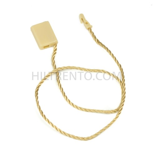 Marchamo plano rectangular dorado gancho - 1000 uds