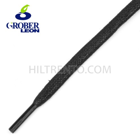 Cordón plano encerado negro 4 mm GROBER  (50-150 cm) - 144 uds