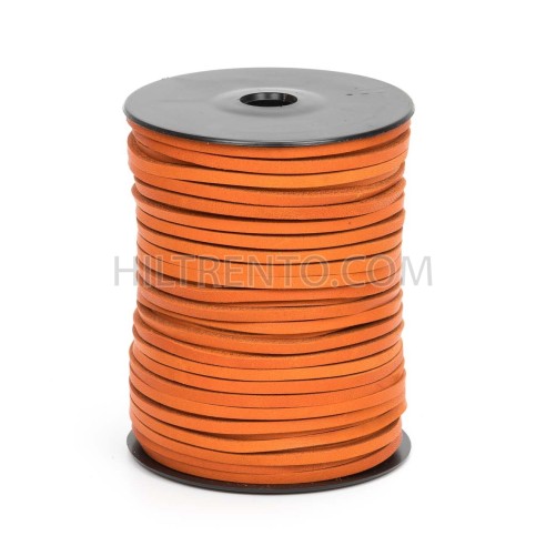 Cordón náutico cuero naranja 3.5 mm - Carrete 50 mts