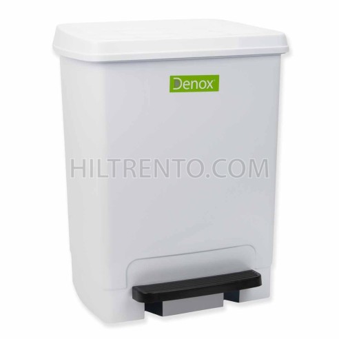 Papelera cubo con pedal blanco 26 Litros