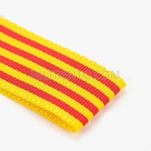 Cinta Bandera de Cataluña 100% poliéster, Manubens P470 - Rollo 25 mts