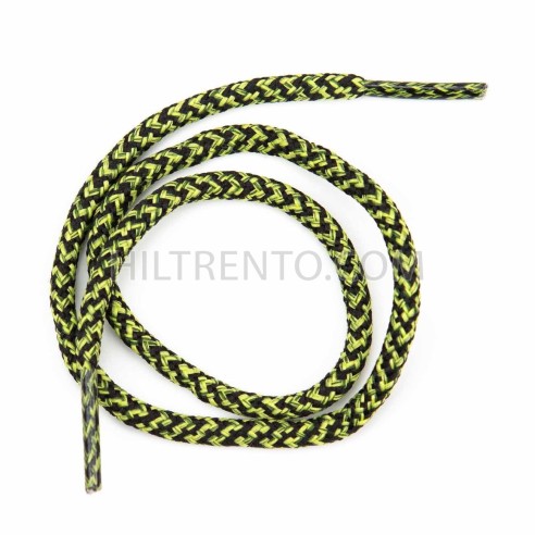 Cordón redondo fantasía color verde-negro con terminales ref.734-5 poliéster 4 mm (largo de 50 a 180 cm) - pack 144 uds