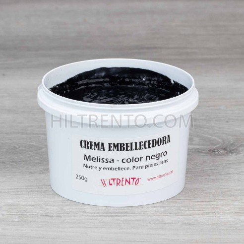 Crema melissa col. negro, hidratante y restauradora para calzado de cuero y piel lisa, nutre y embellece - 330 g